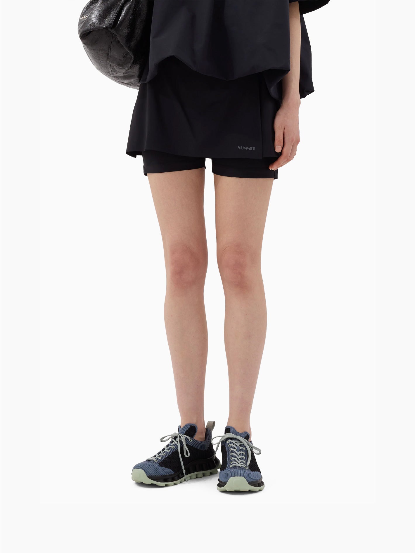 Elastic Mini Skirt Black