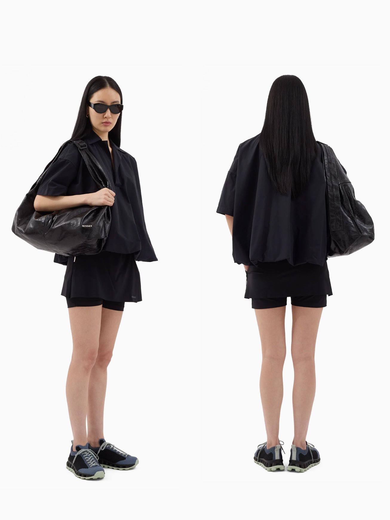 Elastic Mini Skirt Black