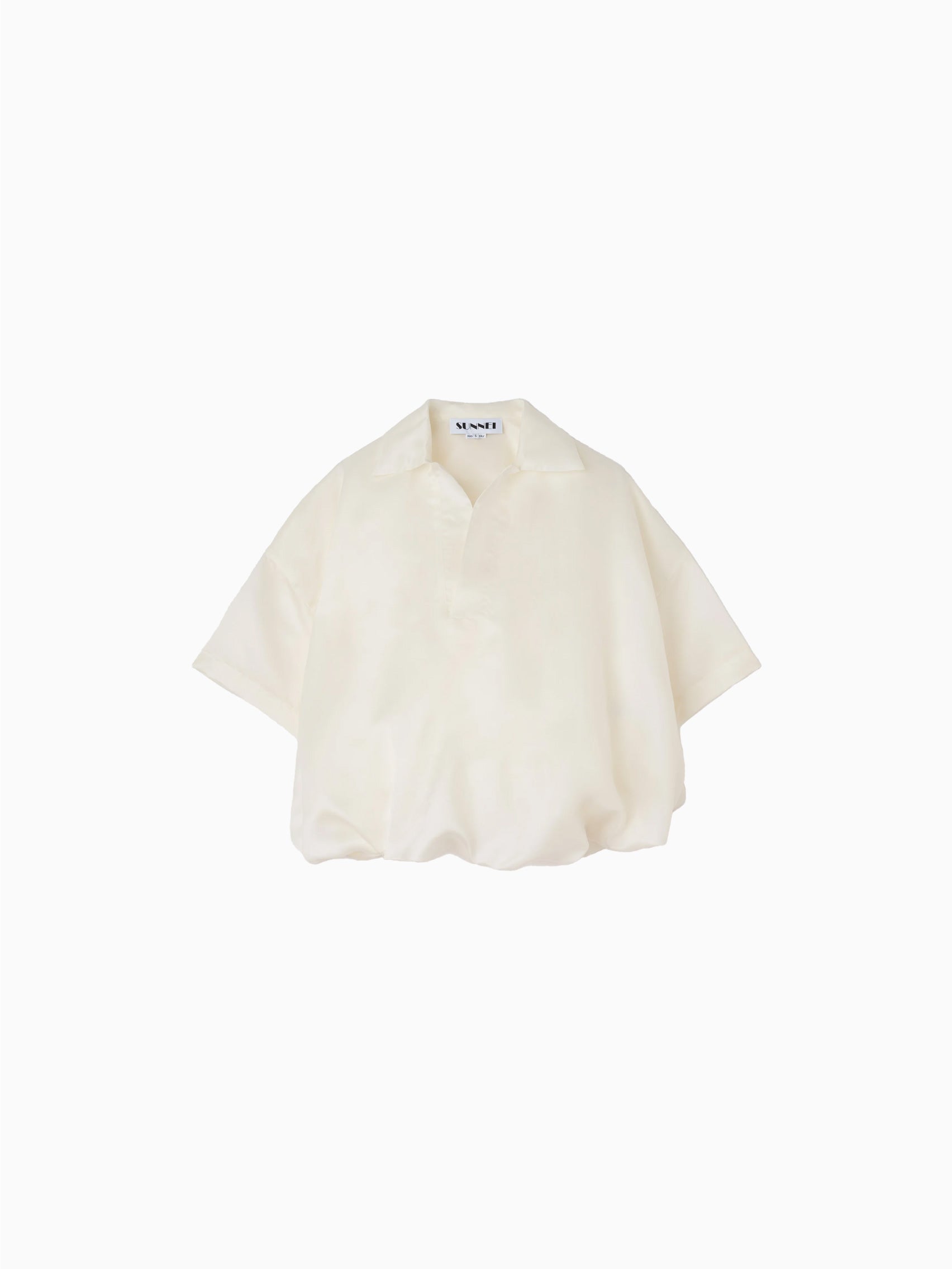 Puffy Polo Silk White