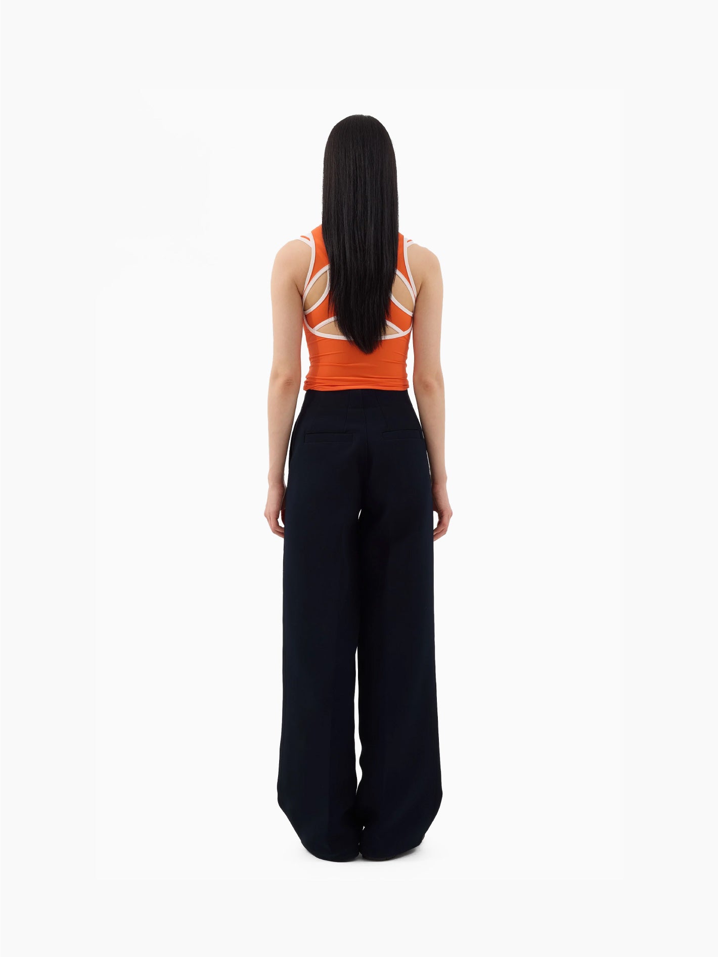 Stretchy Combined Top Orange