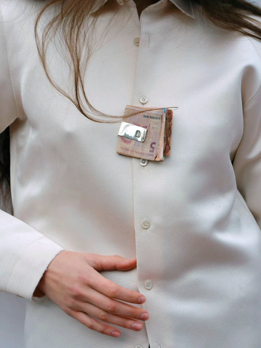 Silver & Prasiolite Money Clip