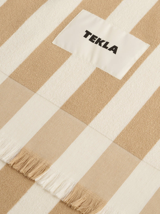 Beach Towel Almond Stripes