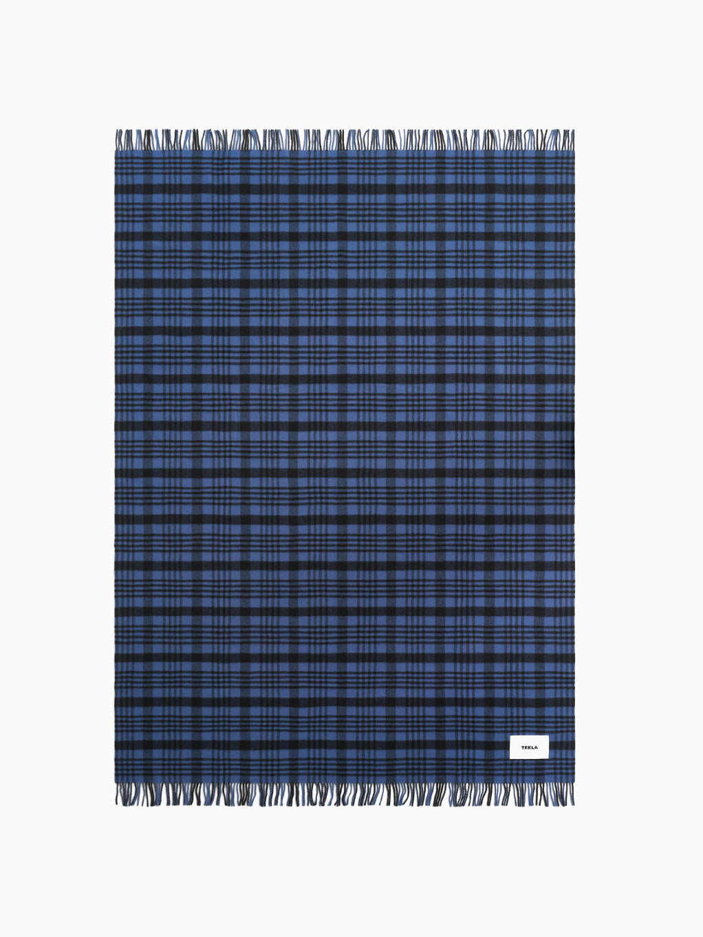 Lambswool Blanket Blue Plaid