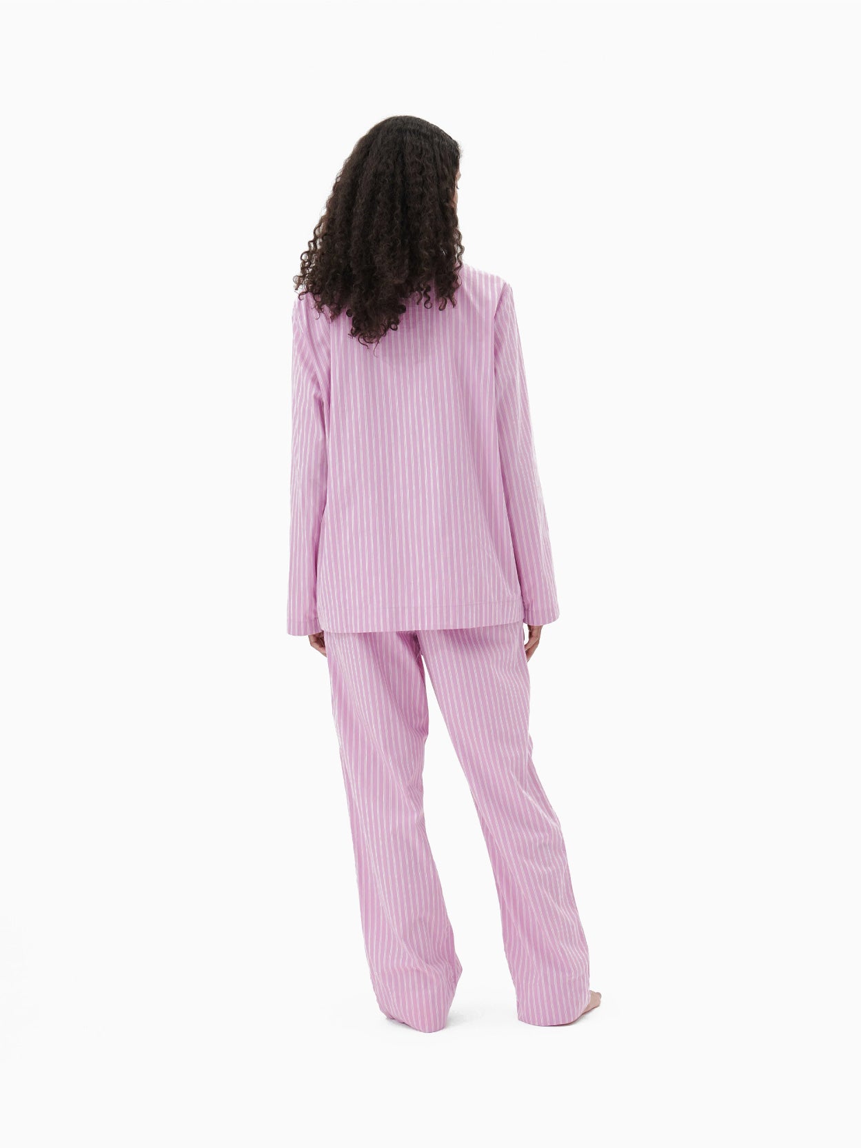 Poplin Pants Purple Pink Stripes