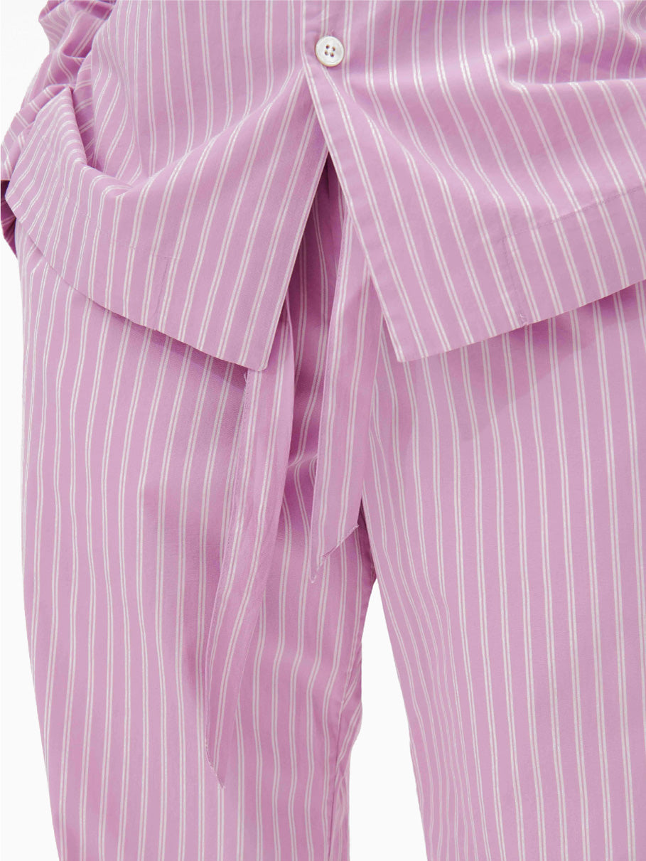 Poplin Pants Purple Pink Stripes