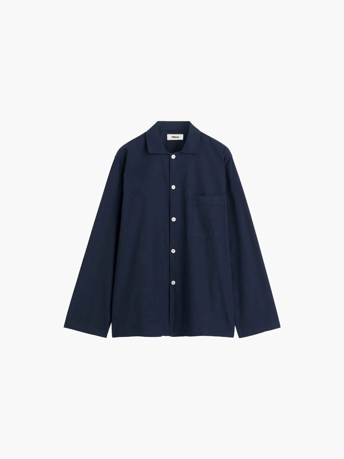 Poplin Pyjamas Shirt Navy