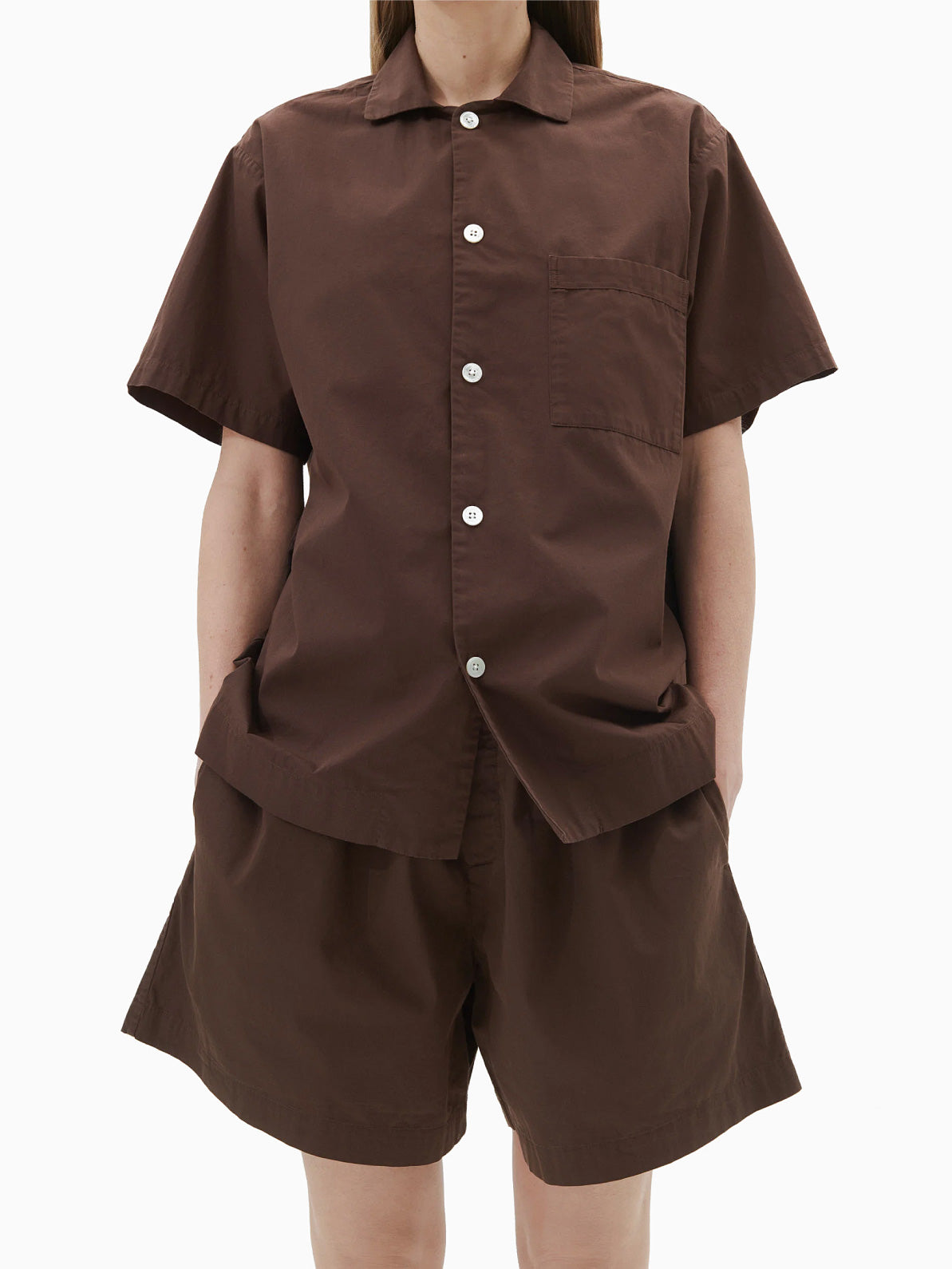 Poplin Shorts Coffee