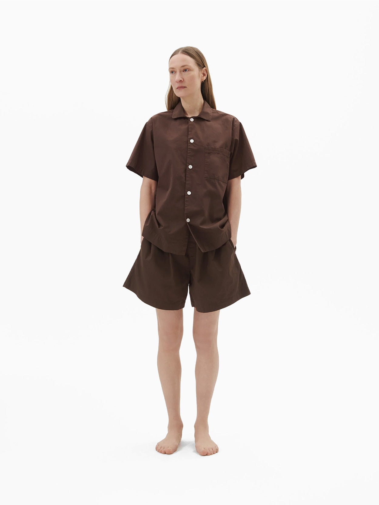 Poplin Shorts Coffee