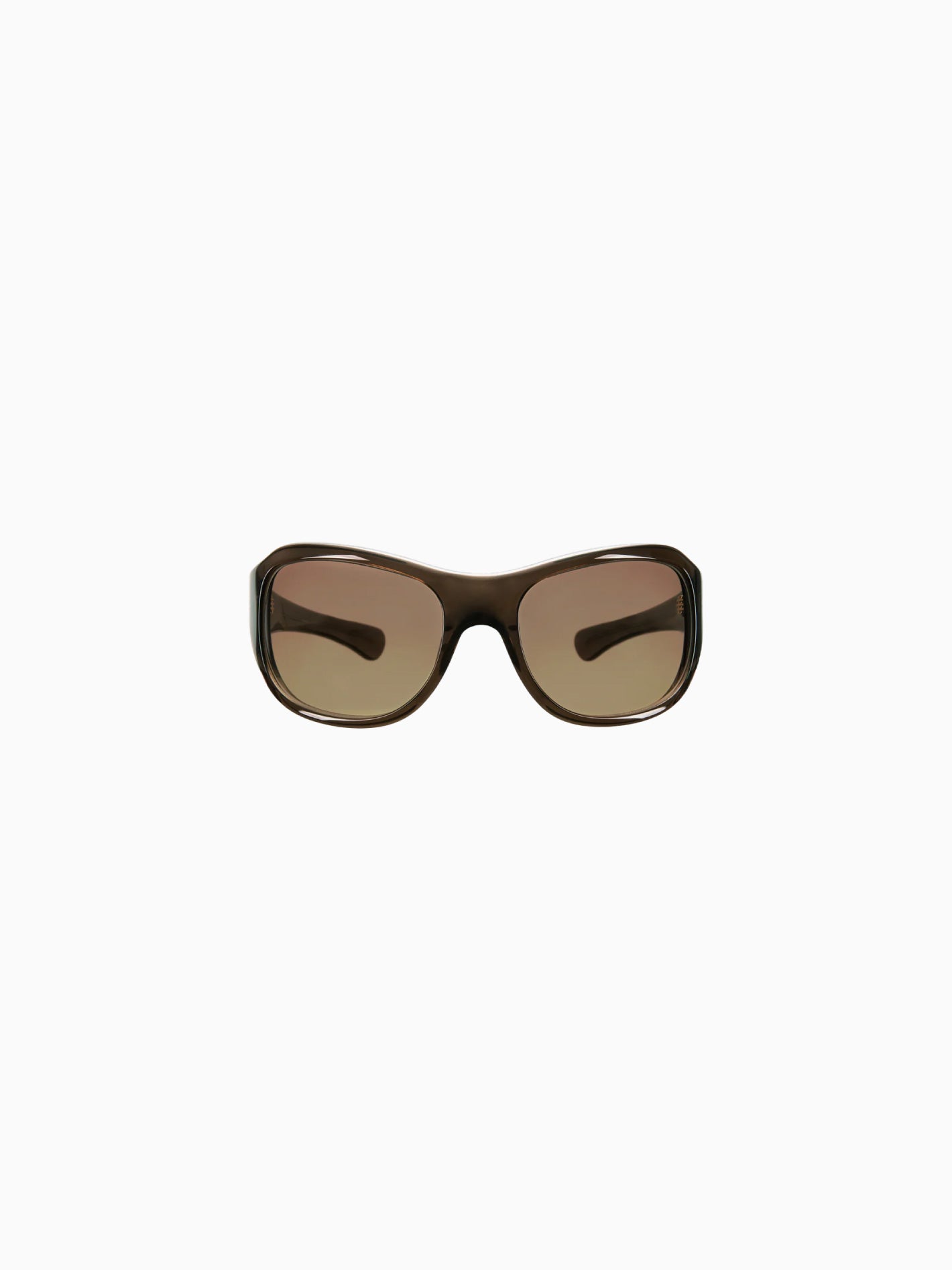 The Atlas Crystal Brown & Brown Gradient Sunglasses