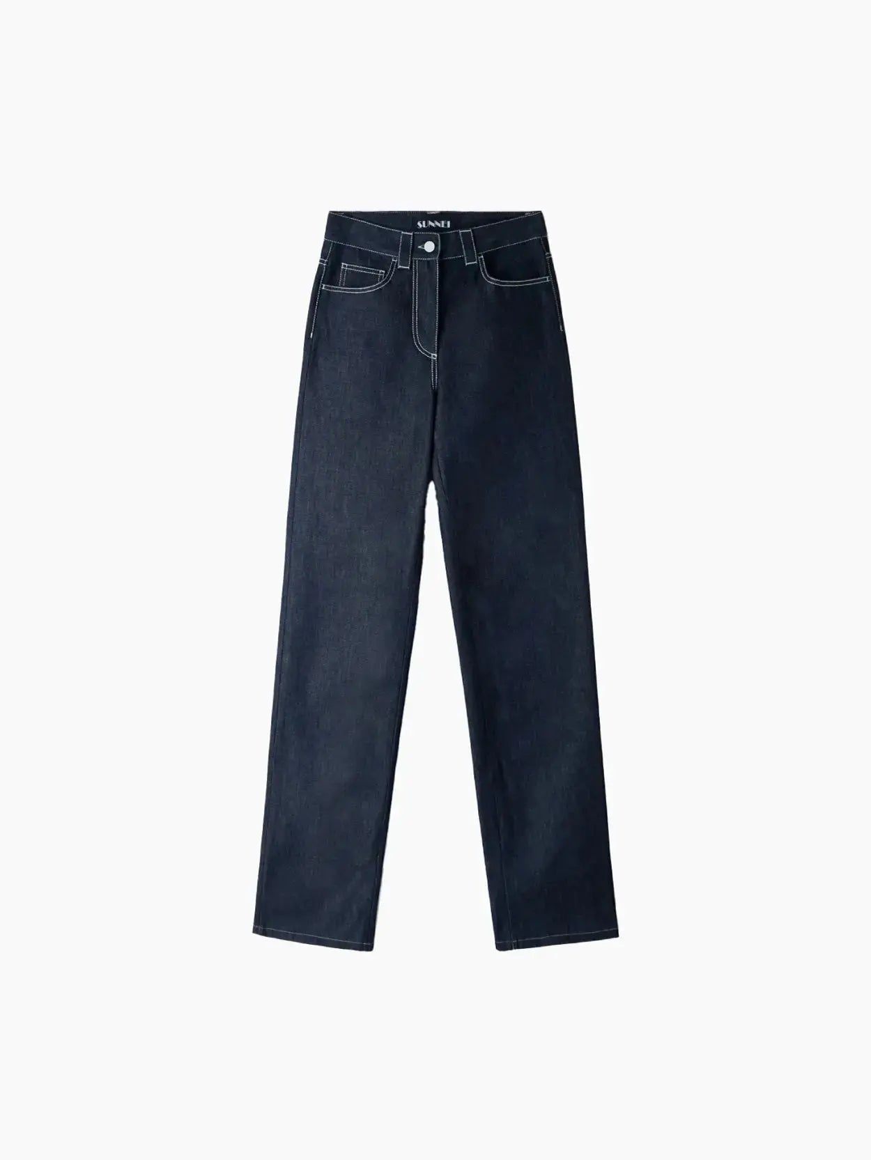 Classic Denim Pants Blue Stripes Sunnei