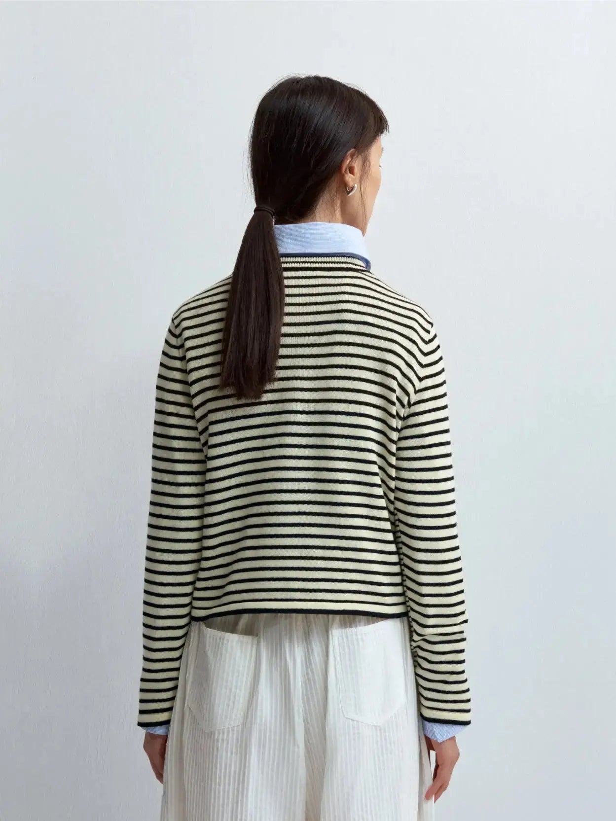 Cotton Striped Long Sleeves T-Shirt Cordera