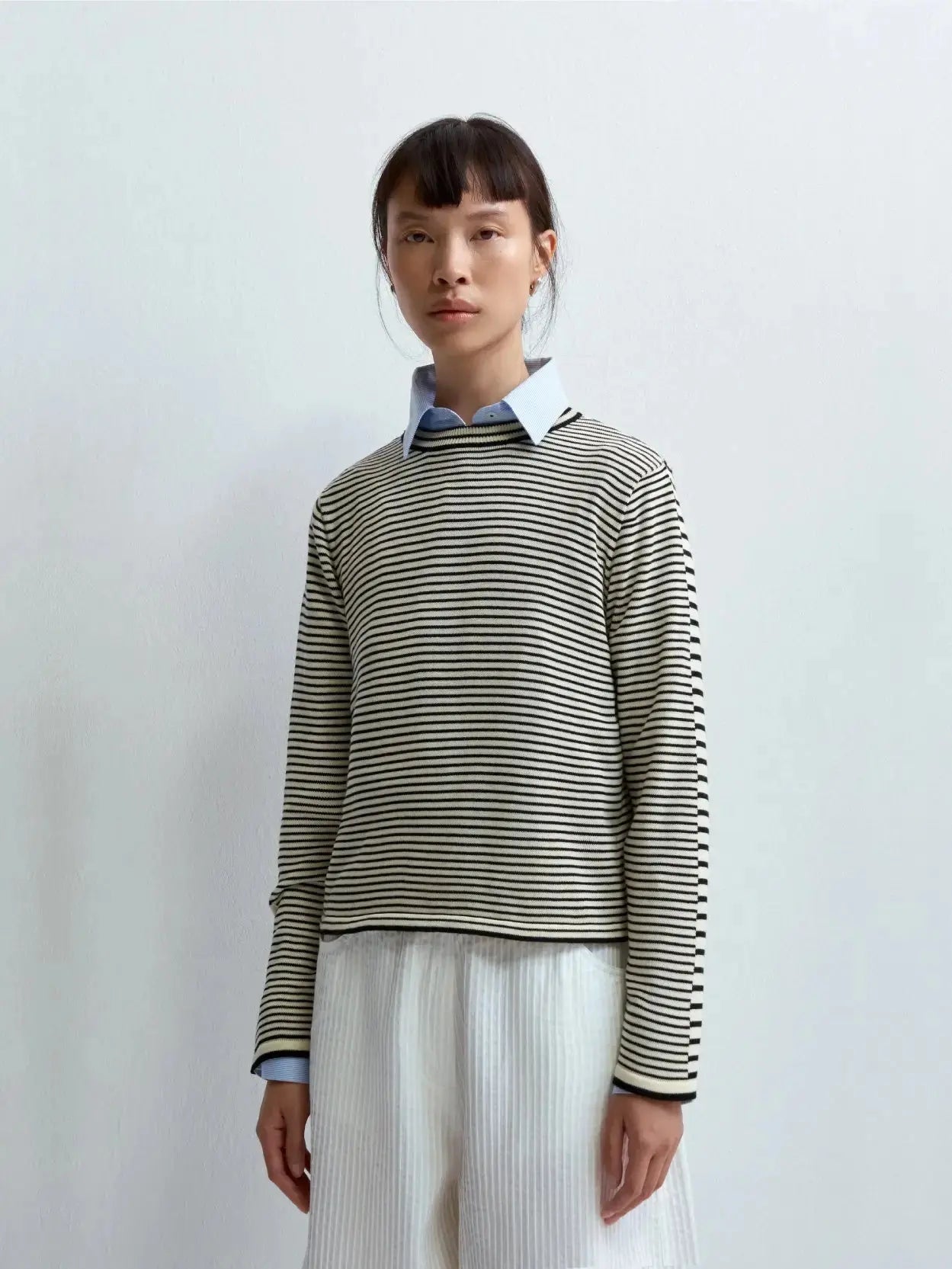 Cotton Striped Long Sleeves T-Shirt Cordera