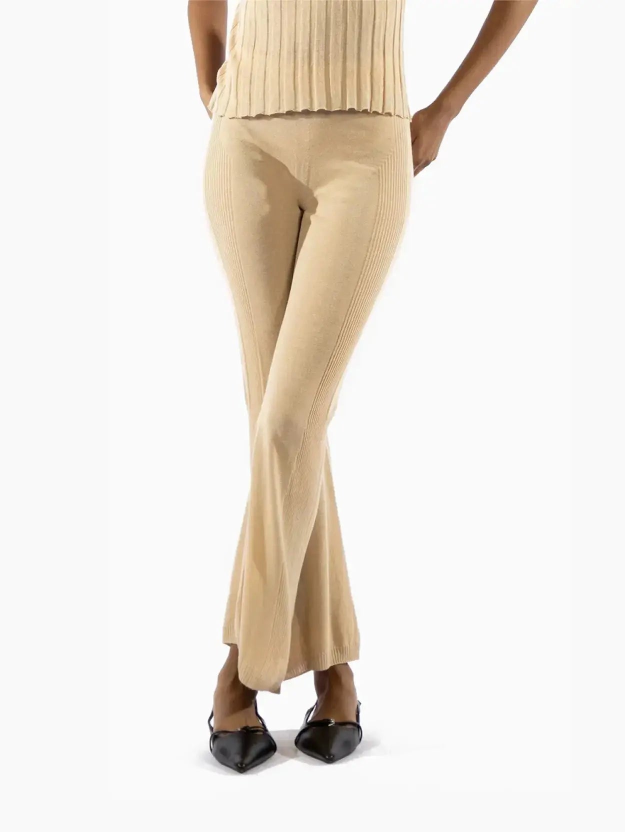 Lec Pants Latte Bielo