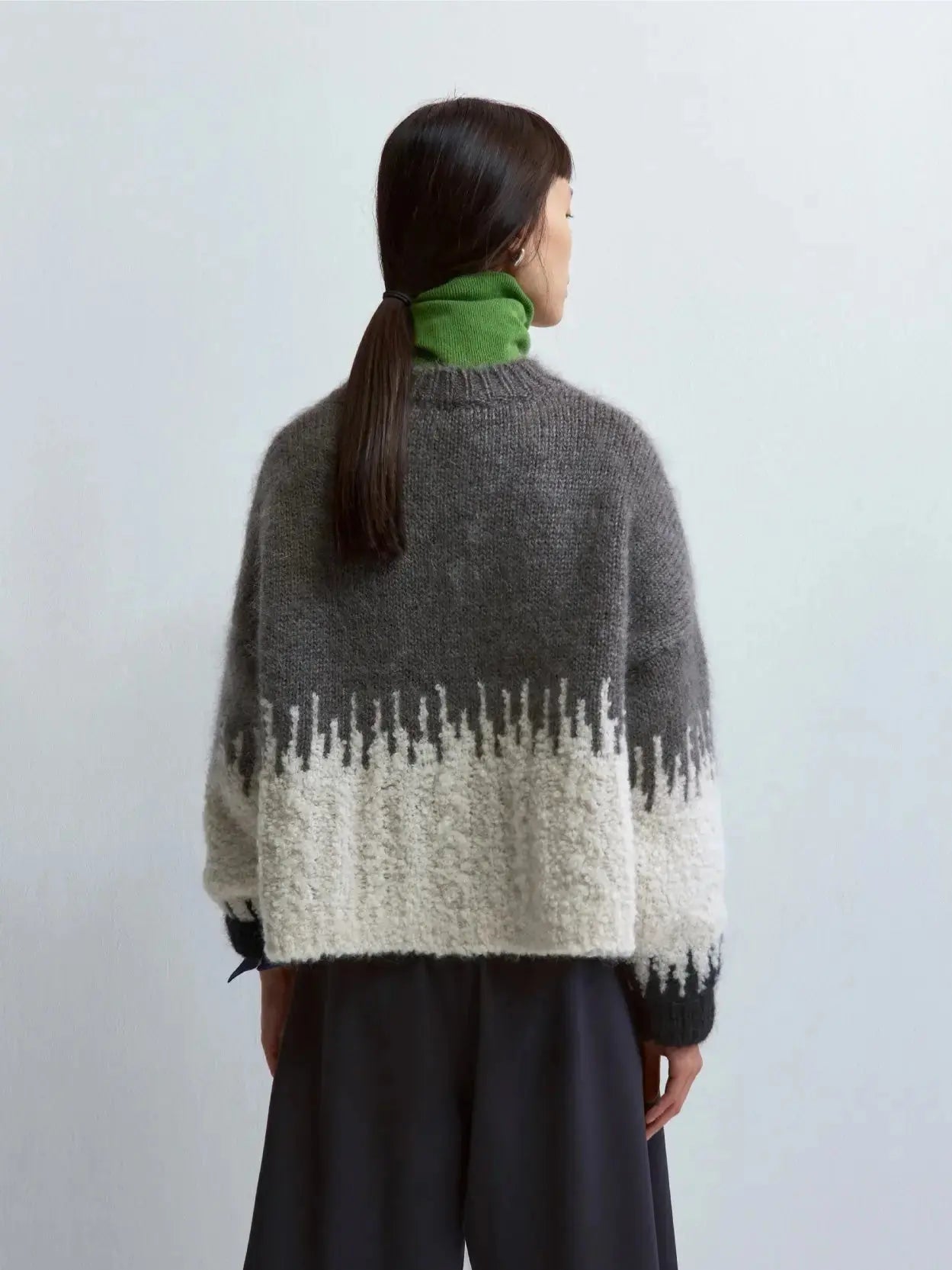 Silk & Mohair Texture Sweater Cordera