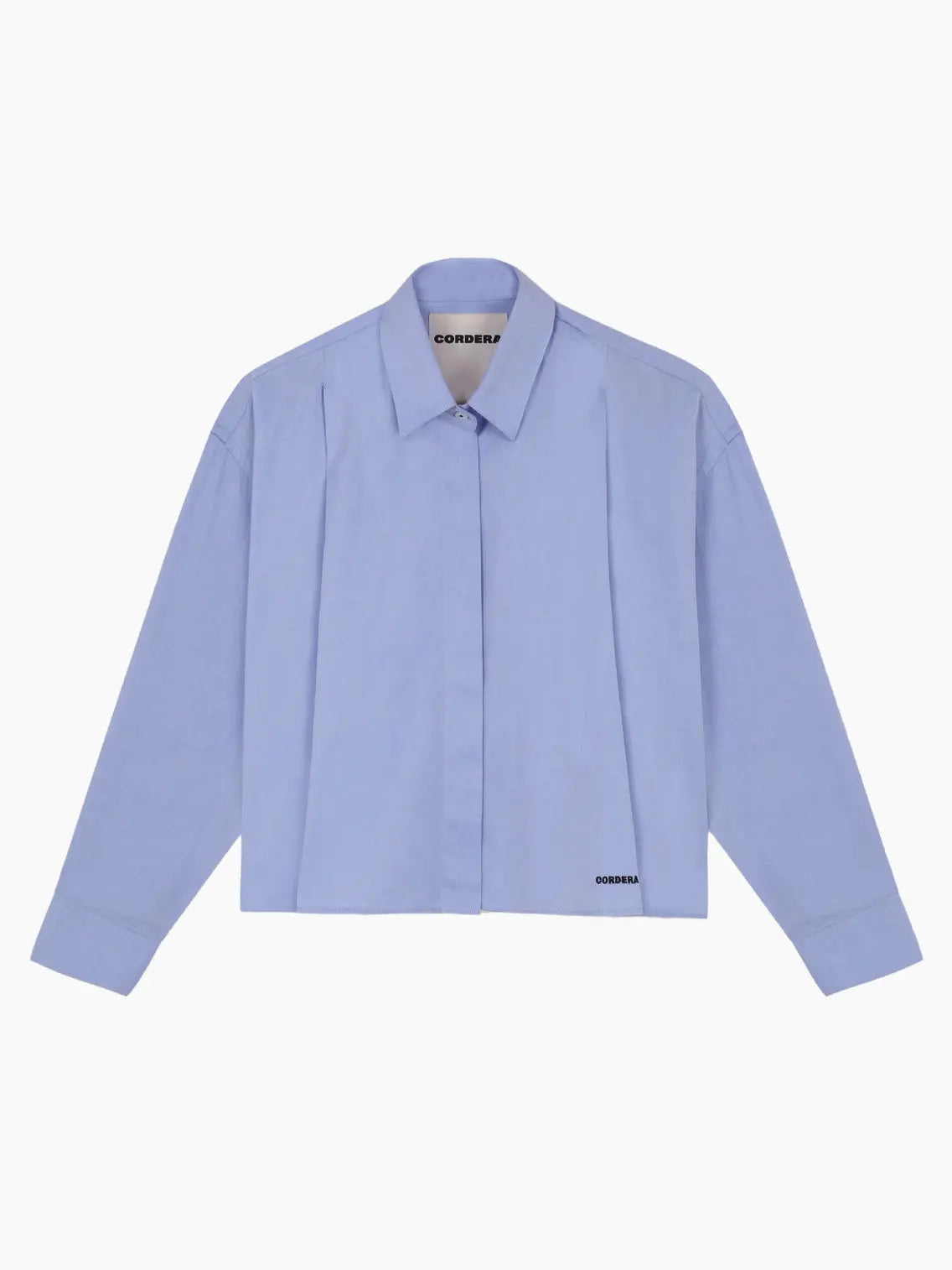 Front Pleats Shirt Blue Cordera