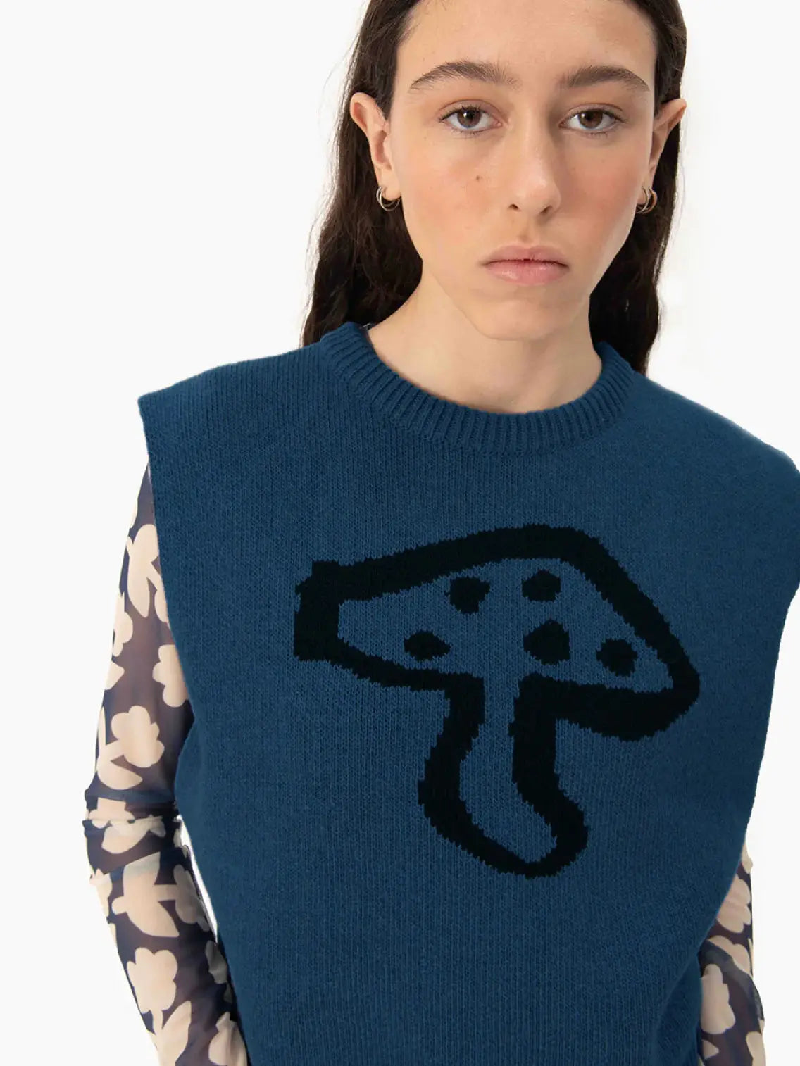 Mushroom Vest Blue Mundaka
