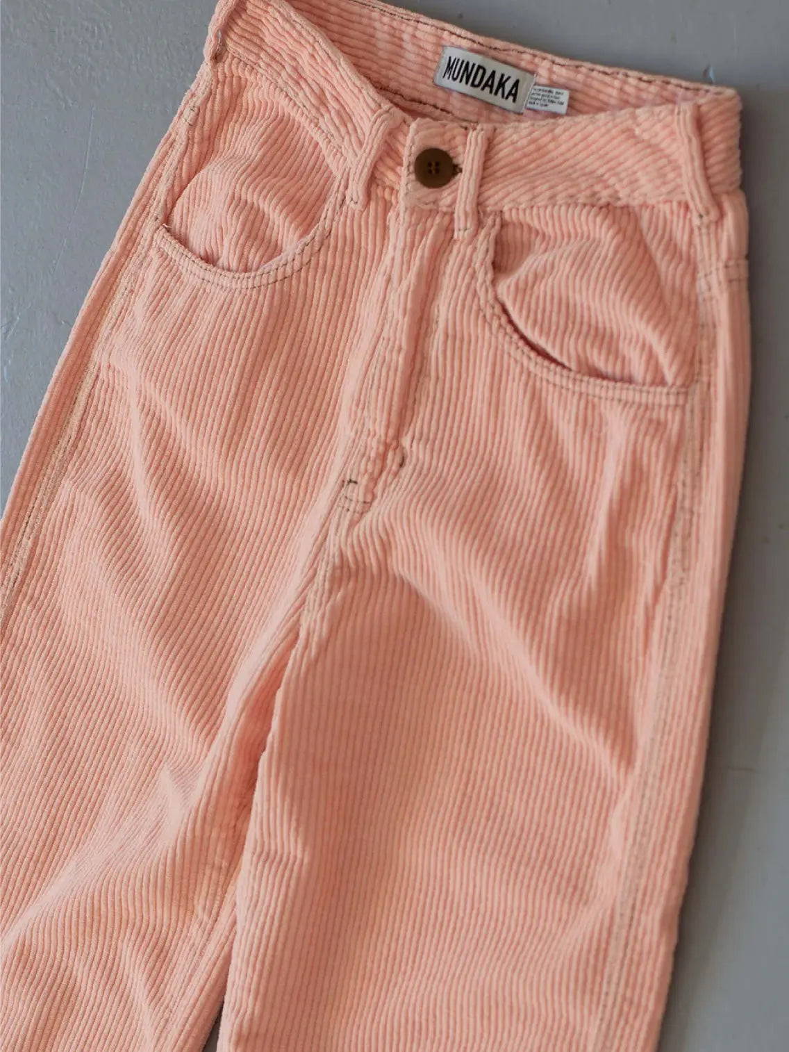 Organic Corduroy Pants Pink Mundaka